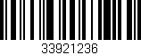 Código de barras (EAN, GTIN, SKU, ISBN): '33921236'