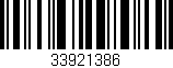 Código de barras (EAN, GTIN, SKU, ISBN): '33921386'