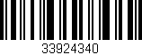 Código de barras (EAN, GTIN, SKU, ISBN): '33924340'