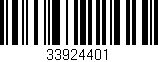 Código de barras (EAN, GTIN, SKU, ISBN): '33924401'