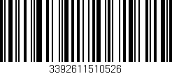 Código de barras (EAN, GTIN, SKU, ISBN): '3392611510526'