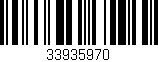 Código de barras (EAN, GTIN, SKU, ISBN): '33935970'