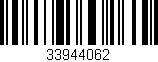 Código de barras (EAN, GTIN, SKU, ISBN): '33944062'