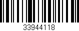 Código de barras (EAN, GTIN, SKU, ISBN): '33944118'