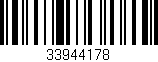 Código de barras (EAN, GTIN, SKU, ISBN): '33944178'