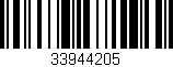 Código de barras (EAN, GTIN, SKU, ISBN): '33944205'