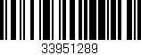 Código de barras (EAN, GTIN, SKU, ISBN): '33951289'