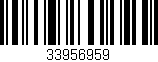 Código de barras (EAN, GTIN, SKU, ISBN): '33956959'