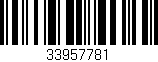 Código de barras (EAN, GTIN, SKU, ISBN): '33957781'