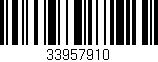 Código de barras (EAN, GTIN, SKU, ISBN): '33957910'