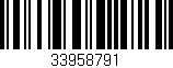 Código de barras (EAN, GTIN, SKU, ISBN): '33958791'