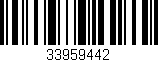 Código de barras (EAN, GTIN, SKU, ISBN): '33959442'