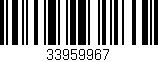 Código de barras (EAN, GTIN, SKU, ISBN): '33959967'