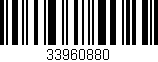 Código de barras (EAN, GTIN, SKU, ISBN): '33960880'