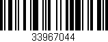 Código de barras (EAN, GTIN, SKU, ISBN): '33967044'