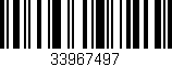 Código de barras (EAN, GTIN, SKU, ISBN): '33967497'