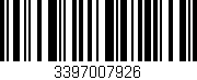 Código de barras (EAN, GTIN, SKU, ISBN): '3397007926'