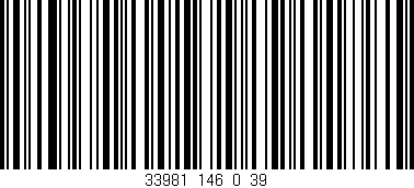 Código de barras (EAN, GTIN, SKU, ISBN): '33981_146_0_39'