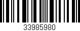 Código de barras (EAN, GTIN, SKU, ISBN): '33985980'