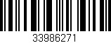 Código de barras (EAN, GTIN, SKU, ISBN): '33986271'
