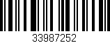 Código de barras (EAN, GTIN, SKU, ISBN): '33987252'