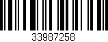 Código de barras (EAN, GTIN, SKU, ISBN): '33987258'