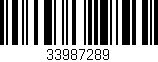 Código de barras (EAN, GTIN, SKU, ISBN): '33987289'