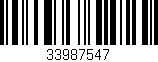 Código de barras (EAN, GTIN, SKU, ISBN): '33987547'