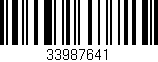 Código de barras (EAN, GTIN, SKU, ISBN): '33987641'