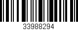 Código de barras (EAN, GTIN, SKU, ISBN): '33988294'