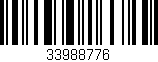 Código de barras (EAN, GTIN, SKU, ISBN): '33988776'