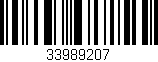 Código de barras (EAN, GTIN, SKU, ISBN): '33989207'
