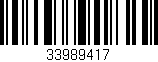 Código de barras (EAN, GTIN, SKU, ISBN): '33989417'