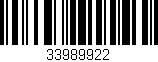 Código de barras (EAN, GTIN, SKU, ISBN): '33989922'