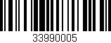 Código de barras (EAN, GTIN, SKU, ISBN): '33990005'
