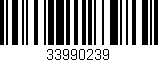 Código de barras (EAN, GTIN, SKU, ISBN): '33990239'