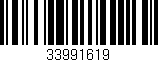 Código de barras (EAN, GTIN, SKU, ISBN): '33991619'