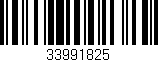Código de barras (EAN, GTIN, SKU, ISBN): '33991825'