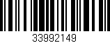 Código de barras (EAN, GTIN, SKU, ISBN): '33992149'