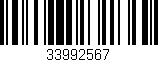 Código de barras (EAN, GTIN, SKU, ISBN): '33992567'