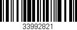 Código de barras (EAN, GTIN, SKU, ISBN): '33992821'