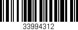 Código de barras (EAN, GTIN, SKU, ISBN): '33994312'