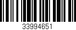 Código de barras (EAN, GTIN, SKU, ISBN): '33994651'