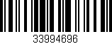 Código de barras (EAN, GTIN, SKU, ISBN): '33994696'