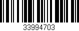 Código de barras (EAN, GTIN, SKU, ISBN): '33994703'