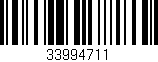 Código de barras (EAN, GTIN, SKU, ISBN): '33994711'