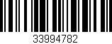 Código de barras (EAN, GTIN, SKU, ISBN): '33994782'