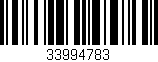 Código de barras (EAN, GTIN, SKU, ISBN): '33994783'
