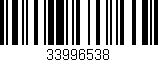 Código de barras (EAN, GTIN, SKU, ISBN): '33996538'
