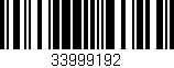 Código de barras (EAN, GTIN, SKU, ISBN): '33999192'